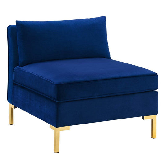 Modway Ardent Performance Velvet, Armless Chair, Navy