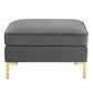 Ardent Performance Velvet Ottoman - No Shipping Charges