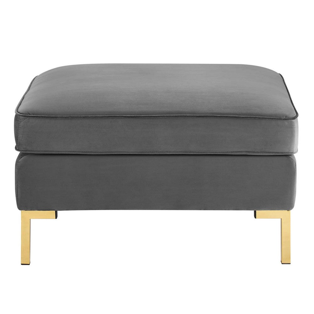 Ardent Performance Velvet Ottoman - No Shipping Charges