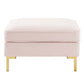 Ardent Performance Velvet Ottoman  - No Shipping Charges