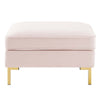 Ardent Performance Velvet Ottoman  - No Shipping Charges
