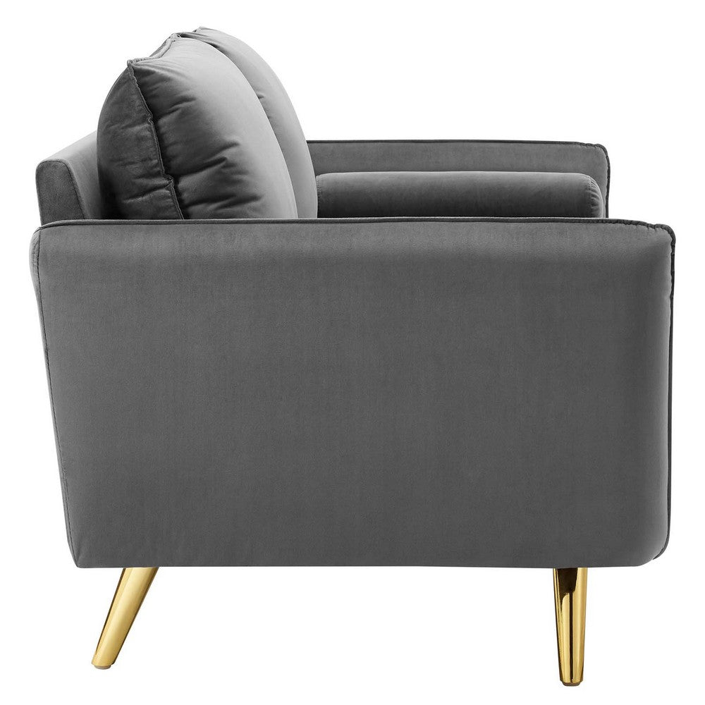 Revive Performance Velvet Sofa by Modway| Gray
