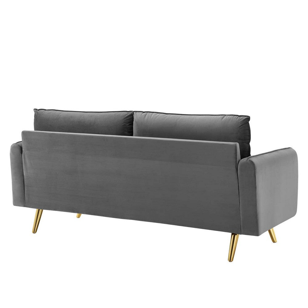 Revive Performance Velvet Sofa by Modway| Gray