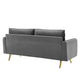 Revive Performance Velvet Sofa by Modway| Gray