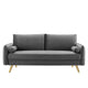 Revive Performance Velvet Sofa by Modway| Gray