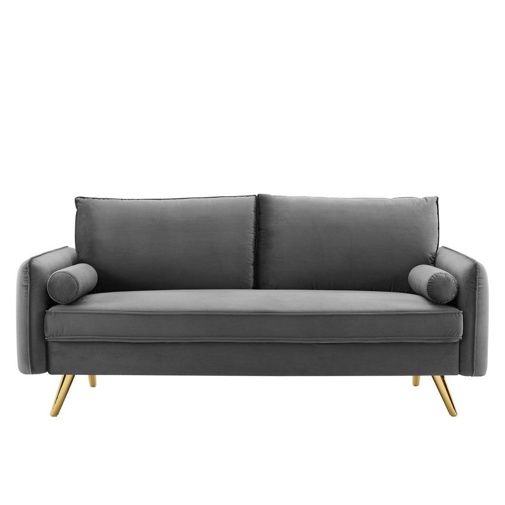 Modway Revive Performance Velvet Sofa Gray MDY-EEI-3988-GRY