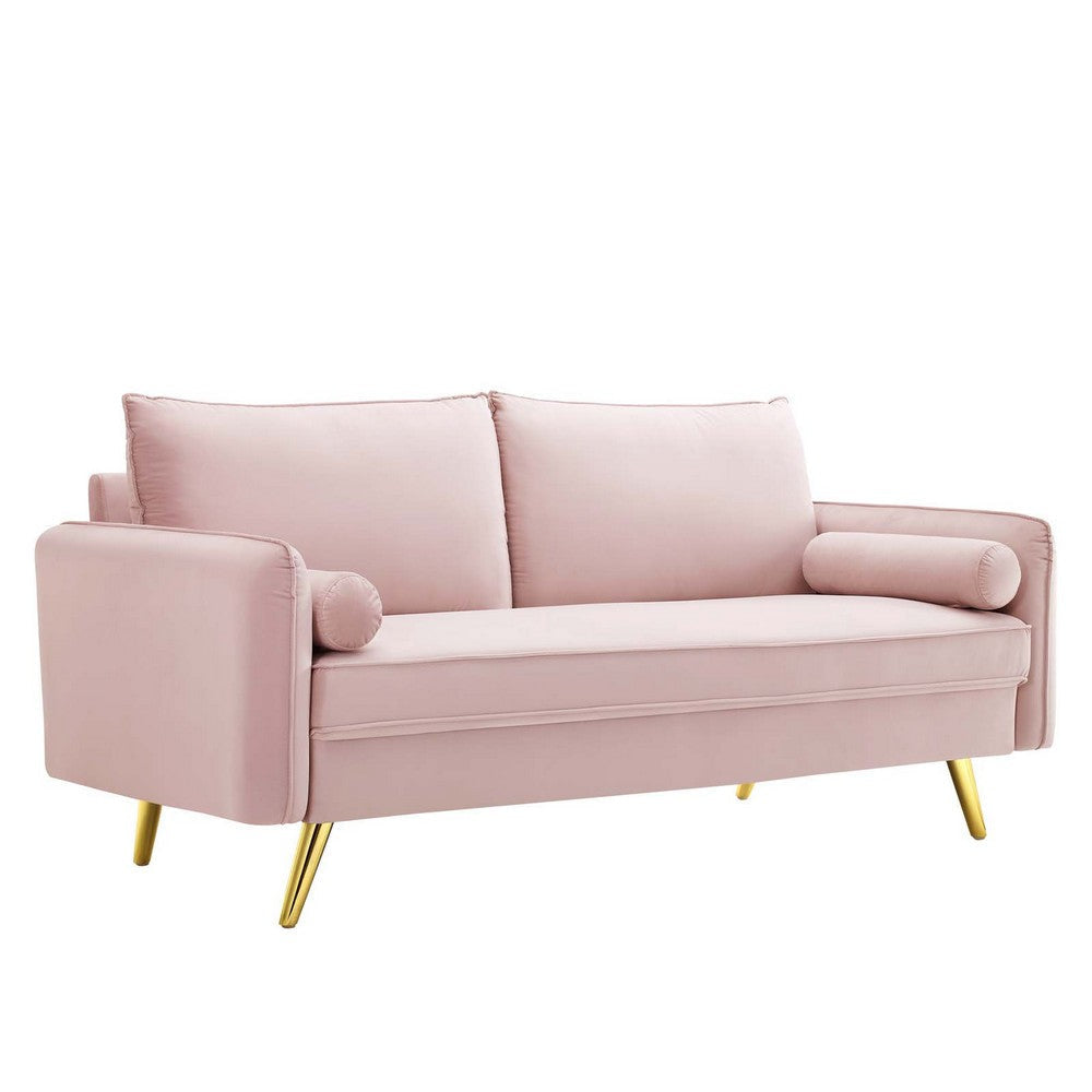 Modway Revive Performance Velvet Sofa, Pink