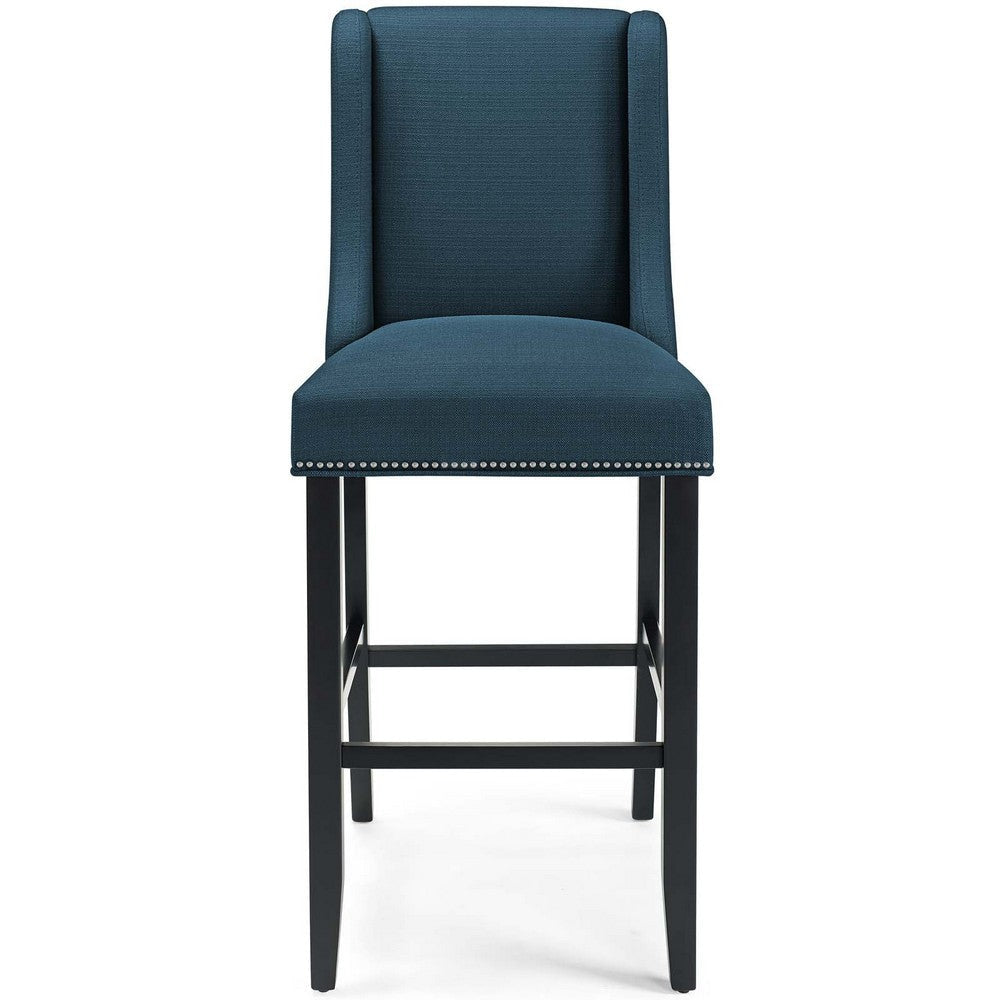 Modway Baron Bar Stool Upholstered Fabric Set of 2 Azure MDY-EEI-4018-AZU