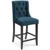 Modway Baronet Tufted Button Upholstered Fabric Counter Bar Stool Set of 2 in Azure