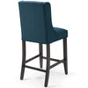 Modway Baronet Tufted Button Upholstered Fabric Counter Bar Stool Set of 2 in Azure