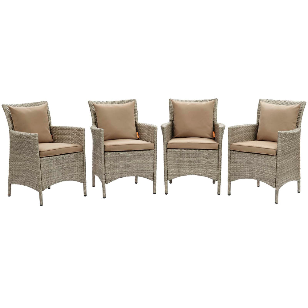 Conduit Outdoor Patio Wicker Rattan Dining Armchair Set of 4  - No Shipping Charges