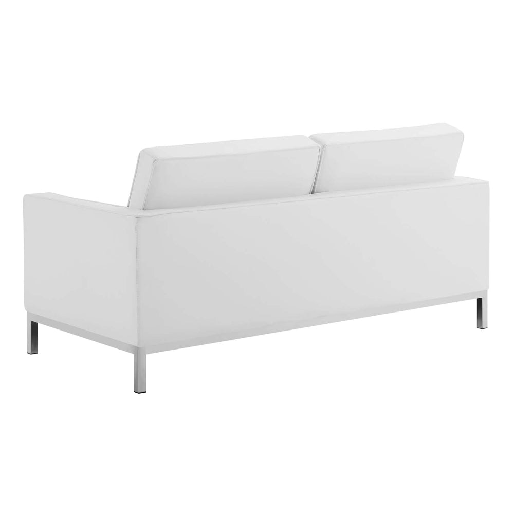 Modway Loft Tufted Upholstered Faux Leather Loveseat and Armchair Set by Modway