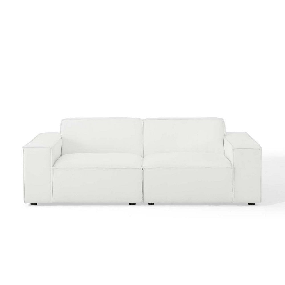 Modway Restore Upholstered Fabric Sectional 2 Seater Sofa White MDY-EEI-4111-WHI