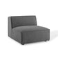 Modway Restore Upholstered Sectional Sofa 5-Piece w/Chaise Charcoal MDY-EEI-4115-CHA