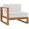 Upland Outdoor Patio Teak Wood Left-Arm Chair - No Shipping Charges