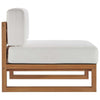 Upland Outdoor Patio Teak Wood Armless Chair - No Shipping Charges MDY-EEI-4125-NAT-WHI