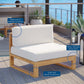 Upland Outdoor Patio Teak Wood Armless Chair - No Shipping Charges