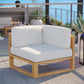 Upland Outdoor Patio Teak Wood Corner Chair - No Shipping Charges