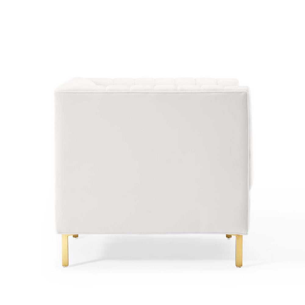 Shift Channel Tufted Performance Velvet Armchair - No Shipping Charges
