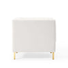 Shift Channel Tufted Performance Velvet Armchair - No Shipping Charges