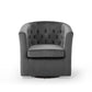 Prospect Tufted Performance Velvet Swivel Armchair - No Shipping Charges MDY-EEI-4138-CHA