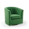 Prospect Tufted Performance Velvet Swivel Armchair - No Shipping Charges