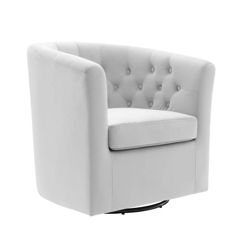 Prospect Tufted Performance Velvet Swivel Armchair  - No Shipping Charges