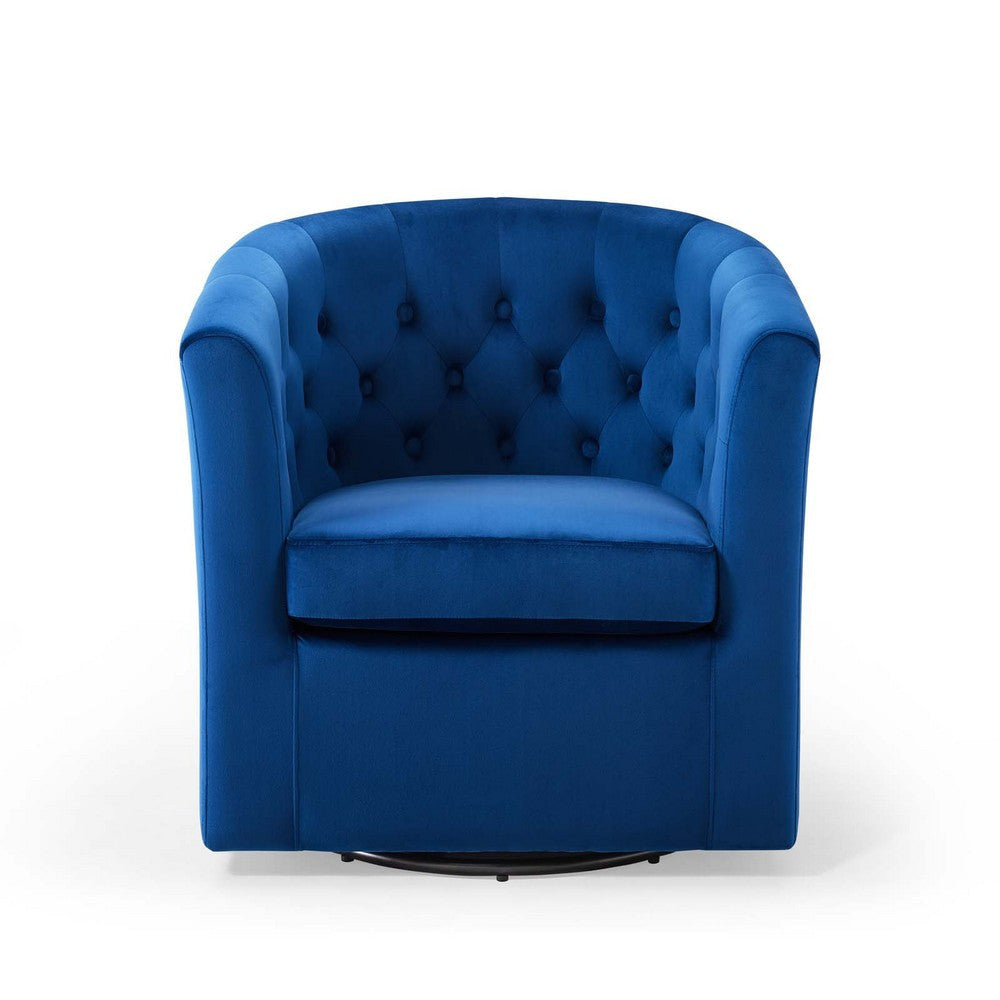 Prospect Tufted Performance Velvet Swivel Armchair - No Shipping Charges MDY-EEI-4138-NAV