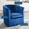 Prospect Tufted Performance Velvet Swivel Armchair - No Shipping Charges MDY-EEI-4138-CHA