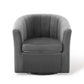 Prospect Performance Velvet Swivel Armchair - No Shipping Charges MDY-EEI-4139-CHA