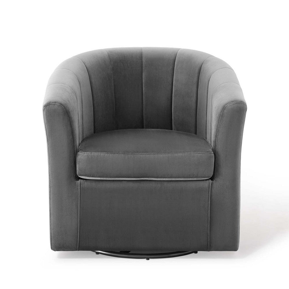 Prospect Performance Velvet Swivel Armchair - No Shipping Charges MDY-EEI-4139-CHA