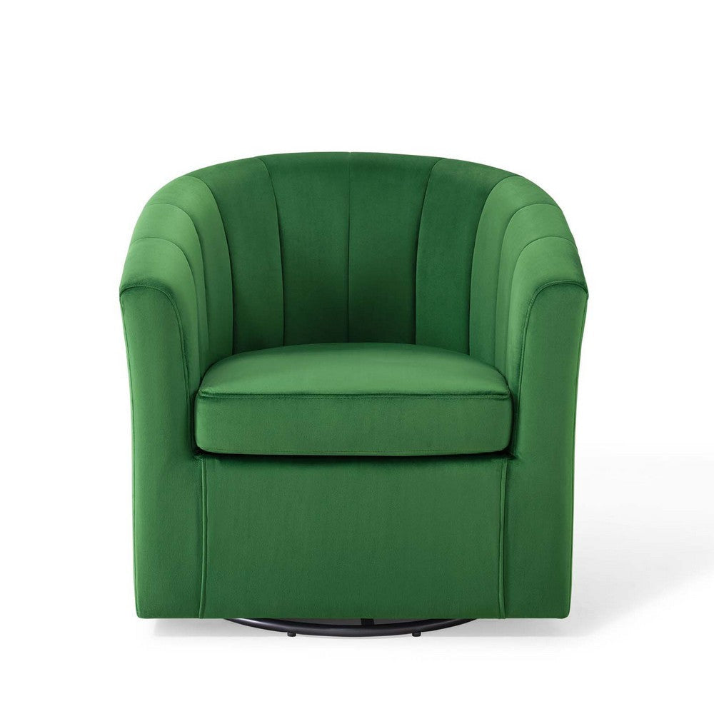 Prospect Performance Velvet Swivel Armchair - No Shipping Charges MDY-EEI-4139-CHA