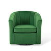 Prospect Performance Velvet Swivel Armchair - No Shipping Charges MDY-EEI-4139-CHA