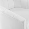 Modway Prospect Channel Tufted Performance Velvet Swivel Armchair in White MDY-EEI-4139-WHI