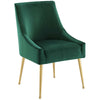 Modway Discern Upholstered Performance Velvet Dining Chair Set of 2 Green MDY-EEI-4148-GRN