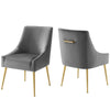 Discern Upholstered Performance Velvet Dining Chair Set of 2 by Modway| Gray