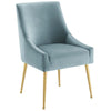 Modway Discern Upholstered Performance Velvet Dining Chair Set of 2 Light Blue MDY-EEI-4148-LBU