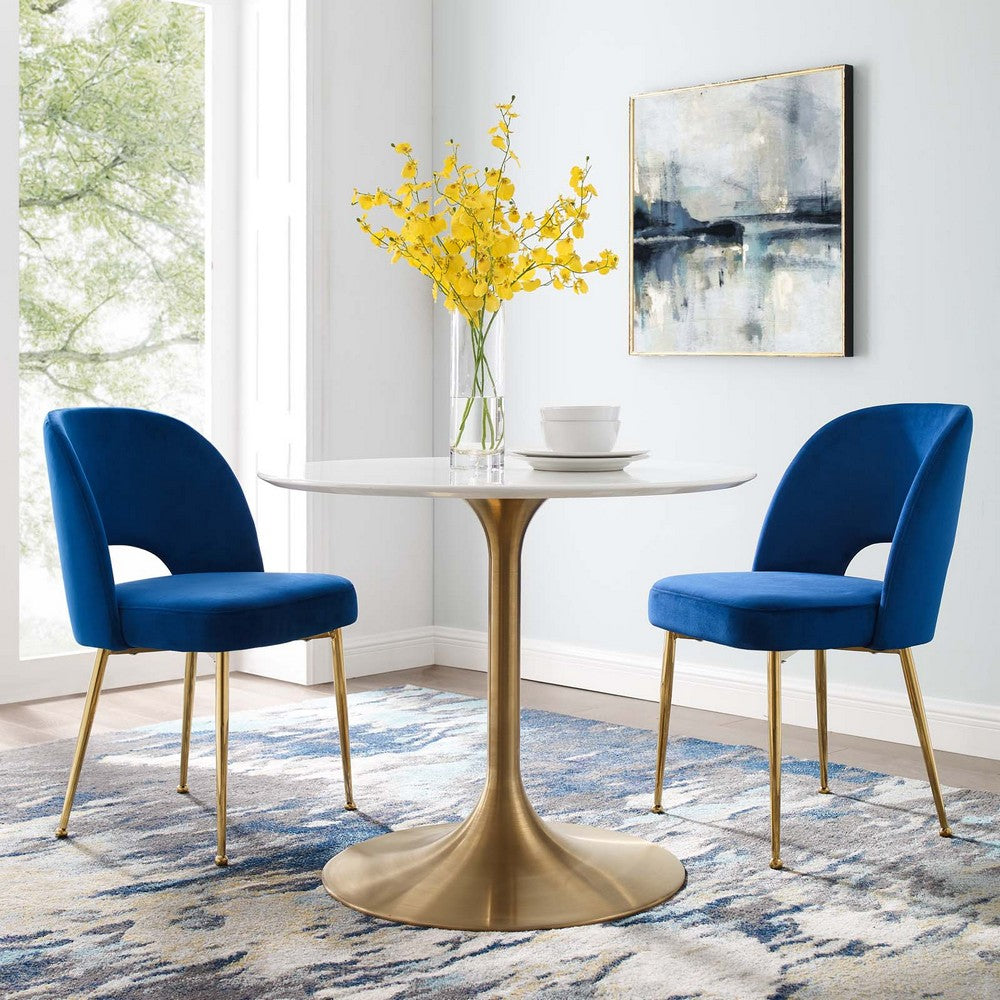 Rouse Dining Room Side Chair Set of 2 by Modway| Blue