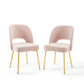 Modway Rouse Dining Room Side Chair Set of 2, Pink