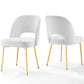 Modway Rouse Dining Room Side Chair Set of 2, White