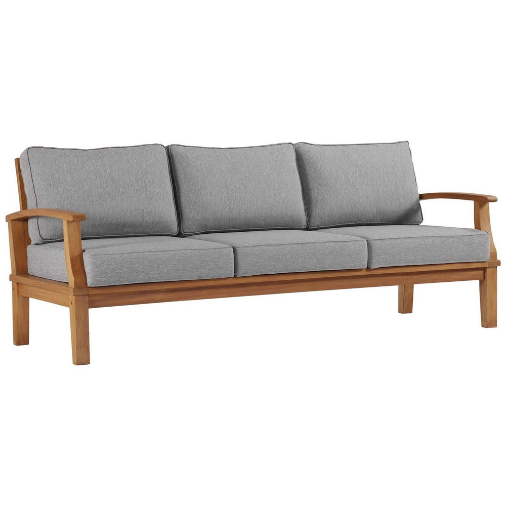 Modway EEI-4176-NAT-GRY Marina Patio Teak Sofa, Natural Gray