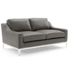 Modway Harness Stainless Steel Base Leather Sofa & Loveseat Set in Gray MDY-EEI-4196-GRY-SET