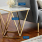 Vertex Gold Metal Stainless Steel End Table - No Shipping Charges