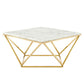 Vertex Gold Metal Stainless Steel Coffee Table  - No Shipping Charges