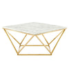 Vertex Gold Metal Stainless Steel Coffee Table  - No Shipping Charges