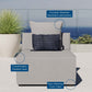 Saybrook Outdoor Patio Upholstered Sectional Sofa Armless Chair - No Shipping Charges