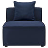 Modway EEI-4209-NAV Saybrook Outdoor Patio Upholstered Sectional Armless Chair Navy Blue MDY-EEI-4209-NAV