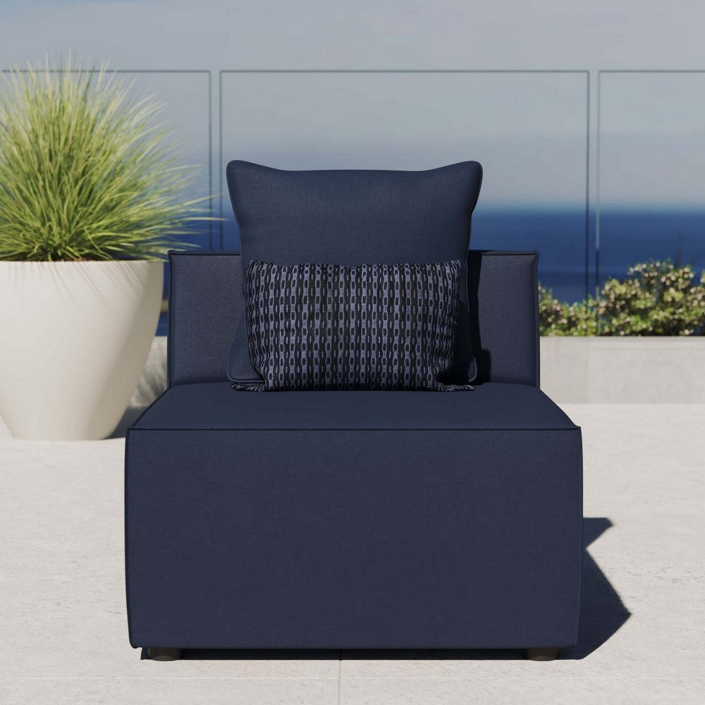 Saybrook Outdoor Patio Upholstered Sectional Sofa Armless Chair - No Shipping Charges