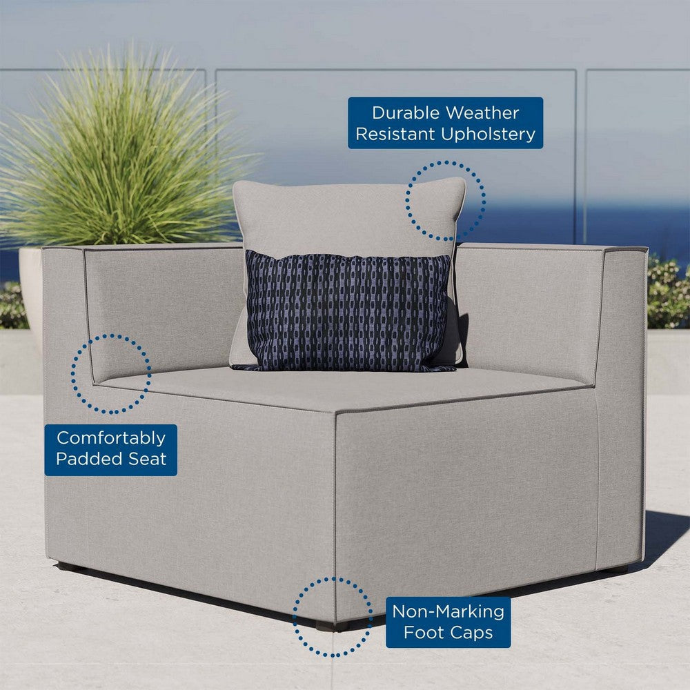 Saybrook Outdoor Patio Upholstered Sectional Sofa Corner Chair - No Shipping Charges MDY-EEI-4210-GRY