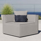 Saybrook Outdoor Patio Upholstered Sectional Sofa Corner Chair - No Shipping Charges